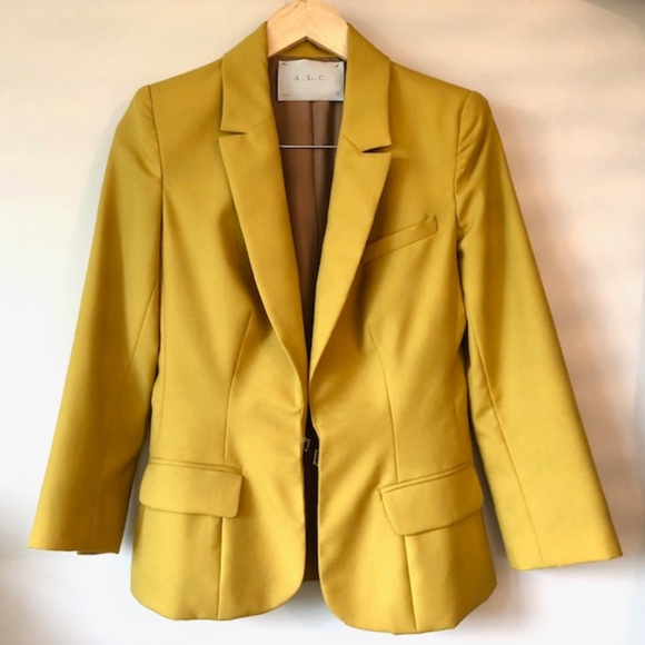A.L.C. Women's Yellow Blazer | Size 4 - Picture 2 of 6